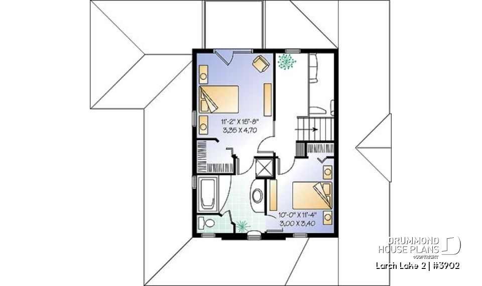 2nd level option 1 - Farmhouse, covered porch, 2-3 bedrooms, master with private balcony - Larch Lake 2