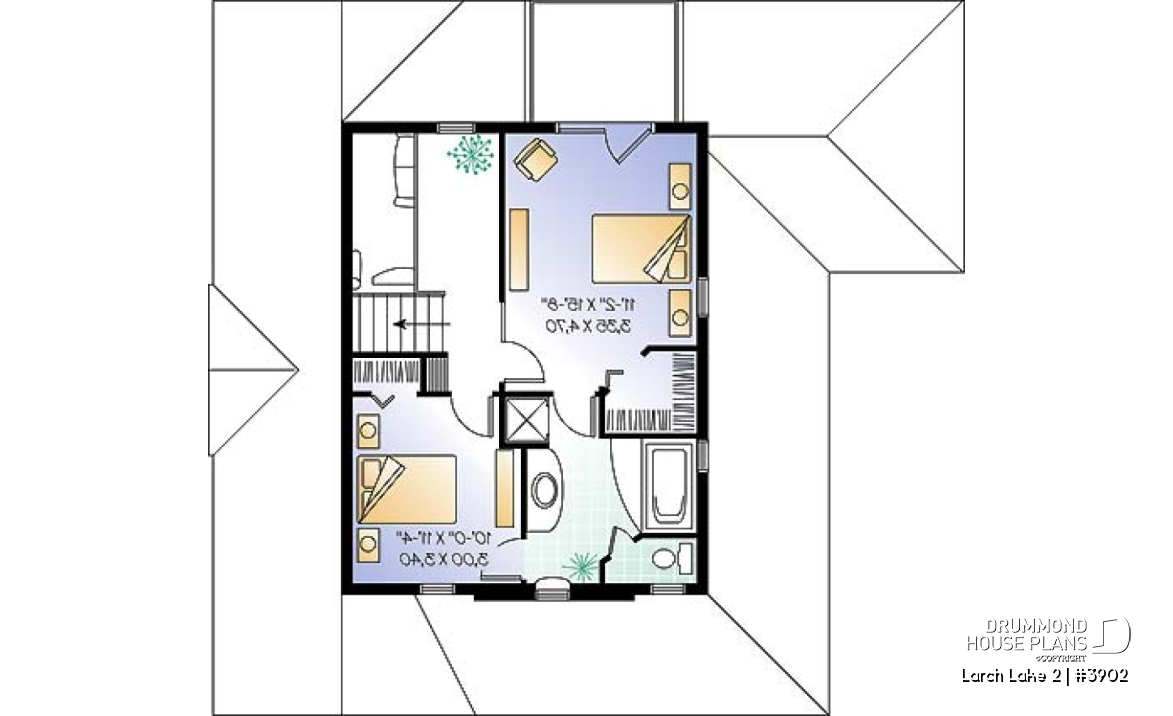 2nd level option 1 - Farmhouse, covered porch, 2-3 bedrooms, master with private balcony - Larch Lake 2