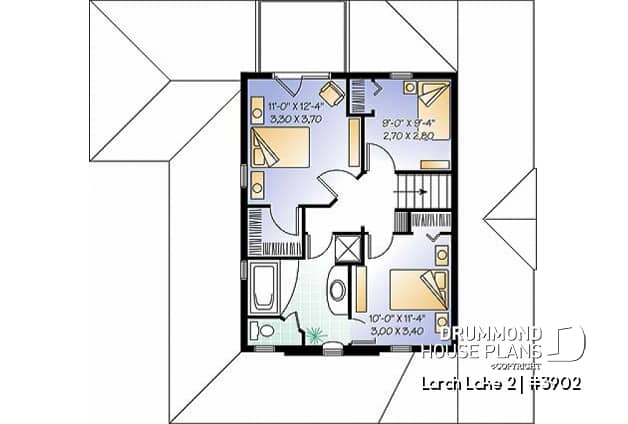 2nd level option 2 - Farmhouse, covered porch, 2-3 bedrooms, master with private balcony - Larch Lake 2