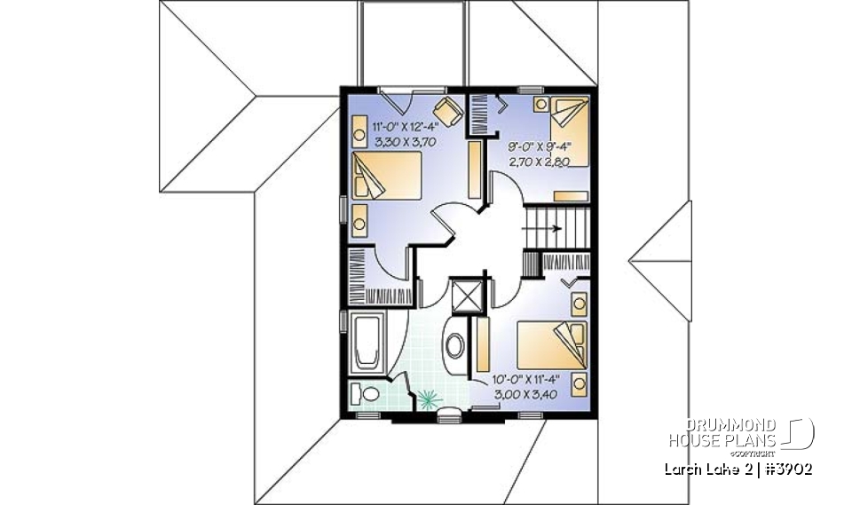 2nd level option 2 - Farmhouse, covered porch, 2-3 bedrooms, master with private balcony - Larch Lake 2