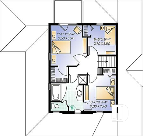 2nd level option 2 - Farmhouse, covered porch, 2-3 bedrooms, master with private balcony - Larch Lake 2