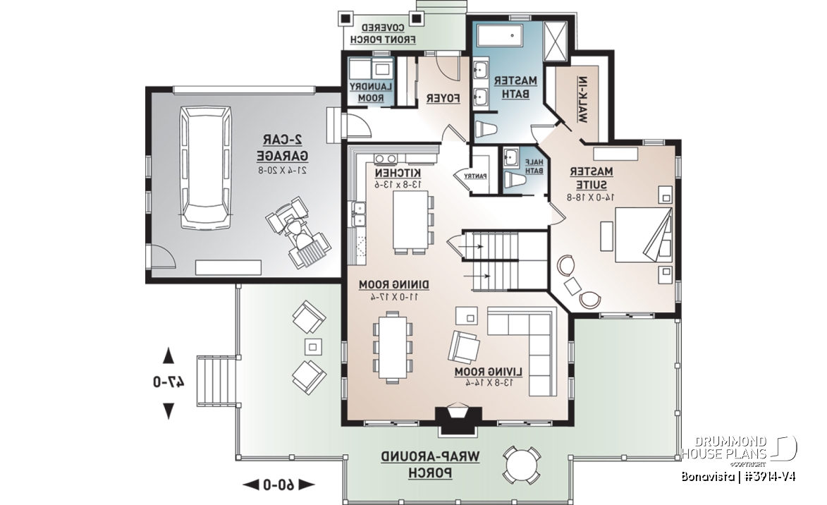 1st level - 4 bedroom lakefront cottage including 2 master suites, double garage, open floor plan concept - Bonavista