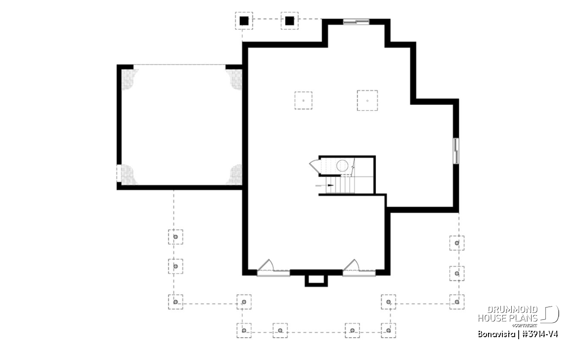 Basement - 4 bedroom lakefront cottage including 2 master suites, double garage, open floor plan concept - Bonavista