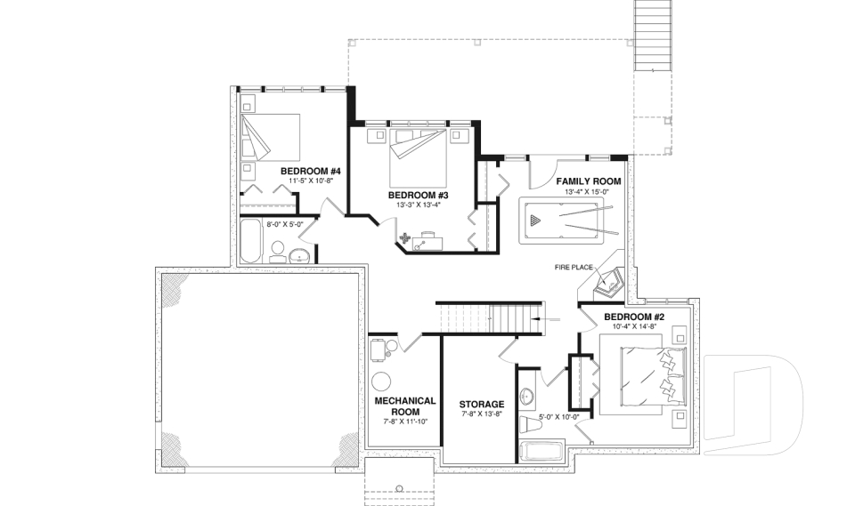 Finished basement (Optional $) -  - Maple Bay 2