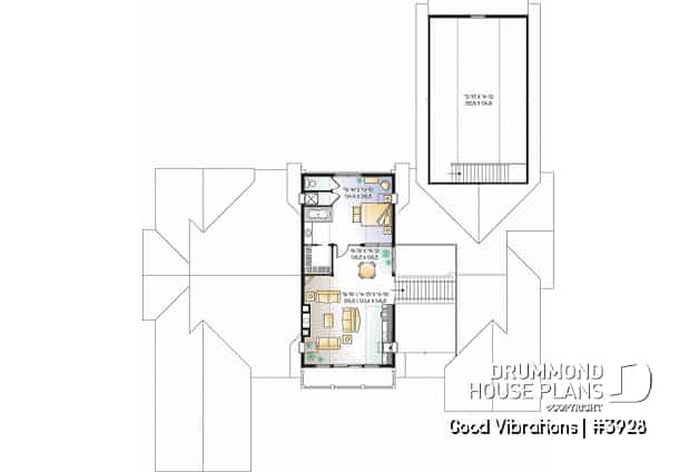2nd level - Luxurious 3 to7 bedroom Waterfront House Plans, Indoor Pool & Spa, 2 Master suites, Inlaw Suite, 2-car garage - Good Vibrations