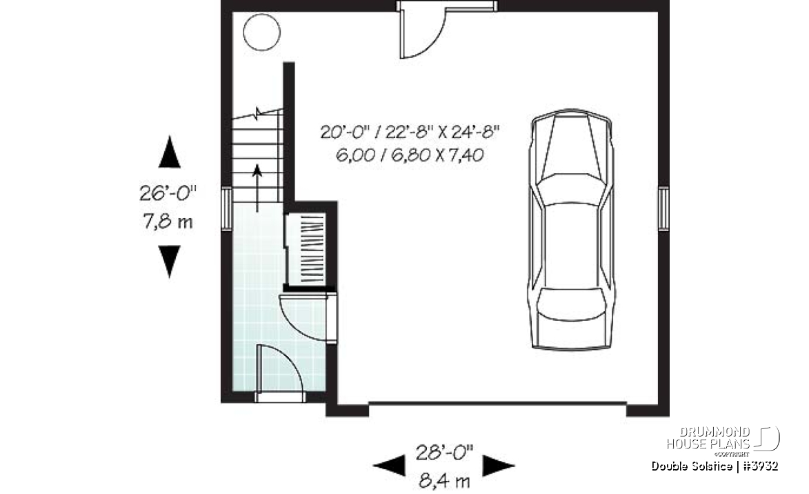 1st level - Double car garage with apartment on second floor - Double Solstice