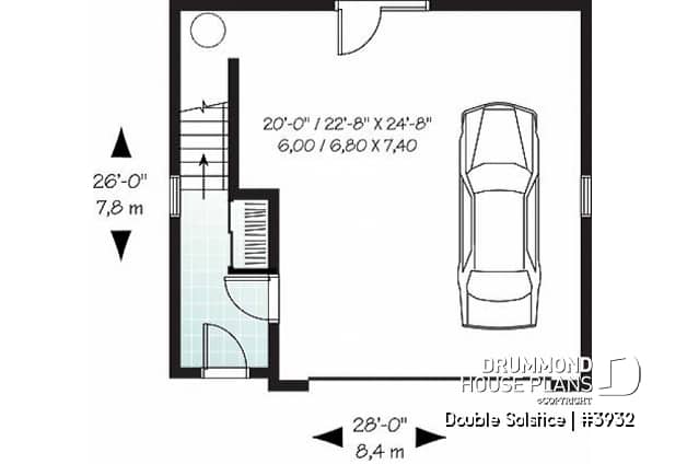 1st level - Double car garage with apartment on second floor - Double Solstice