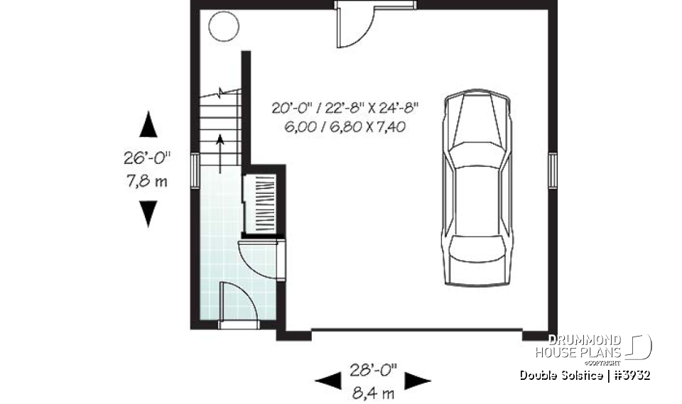 1st level - Double car garage with apartment on second floor - Double Solstice
