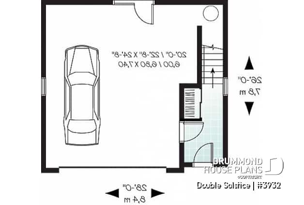 1st level - Double car garage with apartment on second floor - Double Solstice