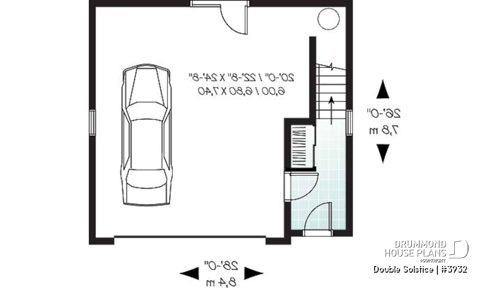 1st level - Double car garage with apartment on second floor - Double Solstice