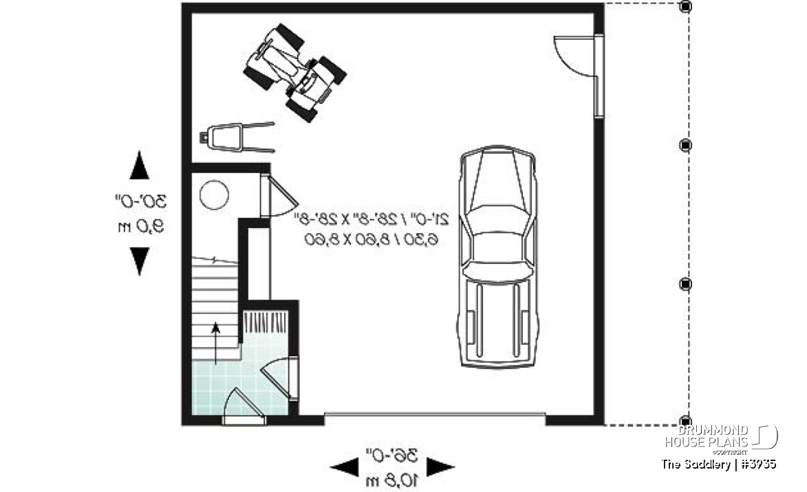 1st level - Two-bedrooms garage apartment, 2 shower rooms, open concept with cathedral ceiling &amp; fireplace - The Saddlery
