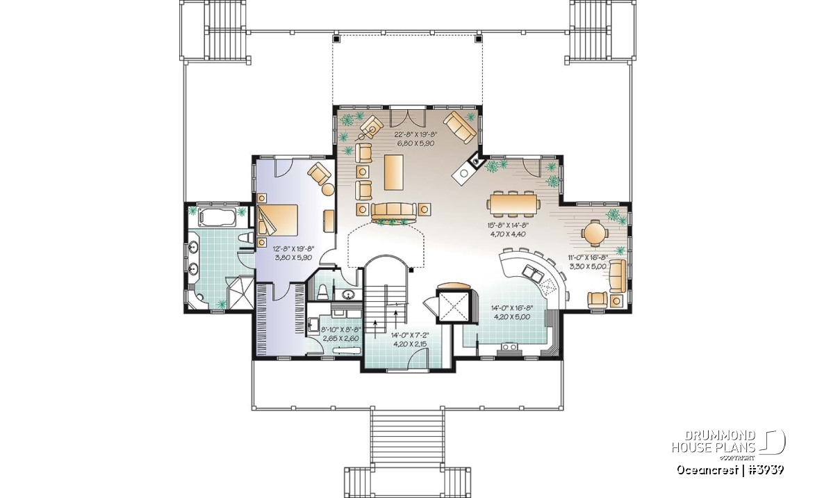 2nd level - Stunning 4 to 5+ bedroom lakefront home, Mediterranean style, 2 master suites, great terrace, home elevator - Oceancrest