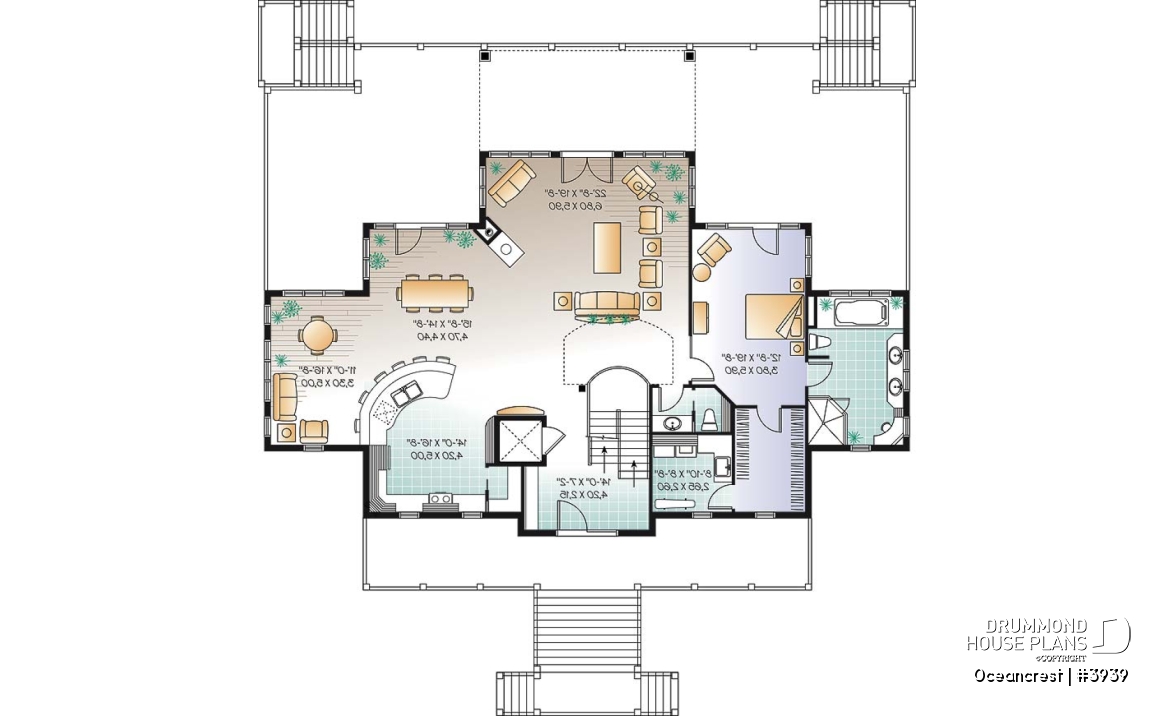 2nd level - Stunning 4 to 5+ bedroom lakefront home, Mediterranean style, 2 master suites, great terrace, home elevator - Oceancrest