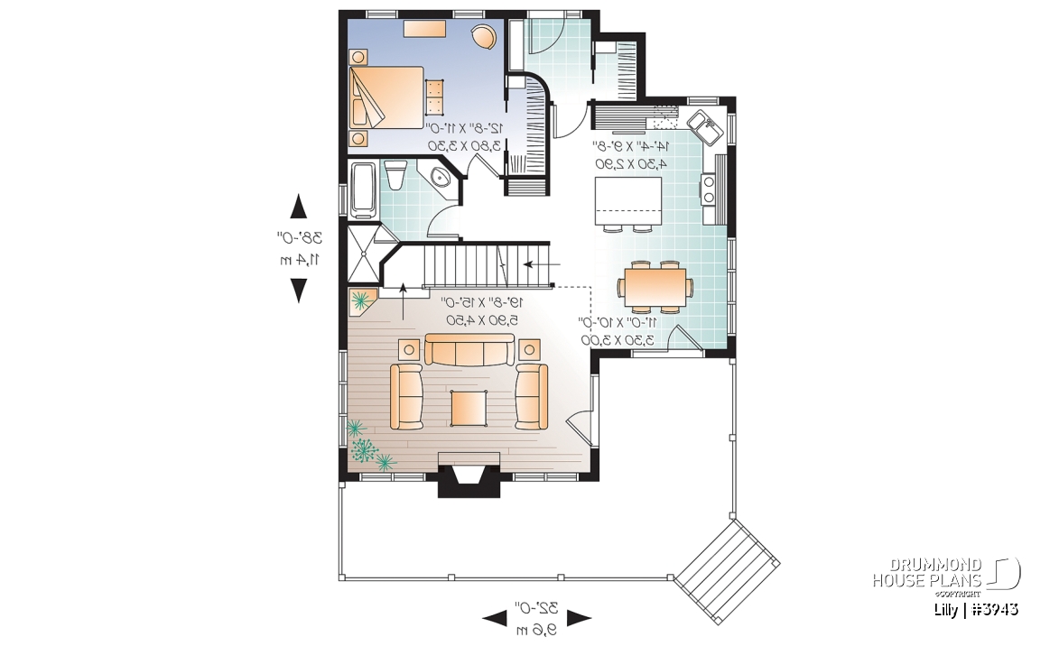 1st level - 3 bedroom A-Frame cottage with mezzanine and large terrace - Lilly