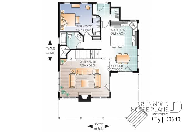 1st level - 3 bedroom A-Frame cottage with mezzanine and large terrace - Lilly