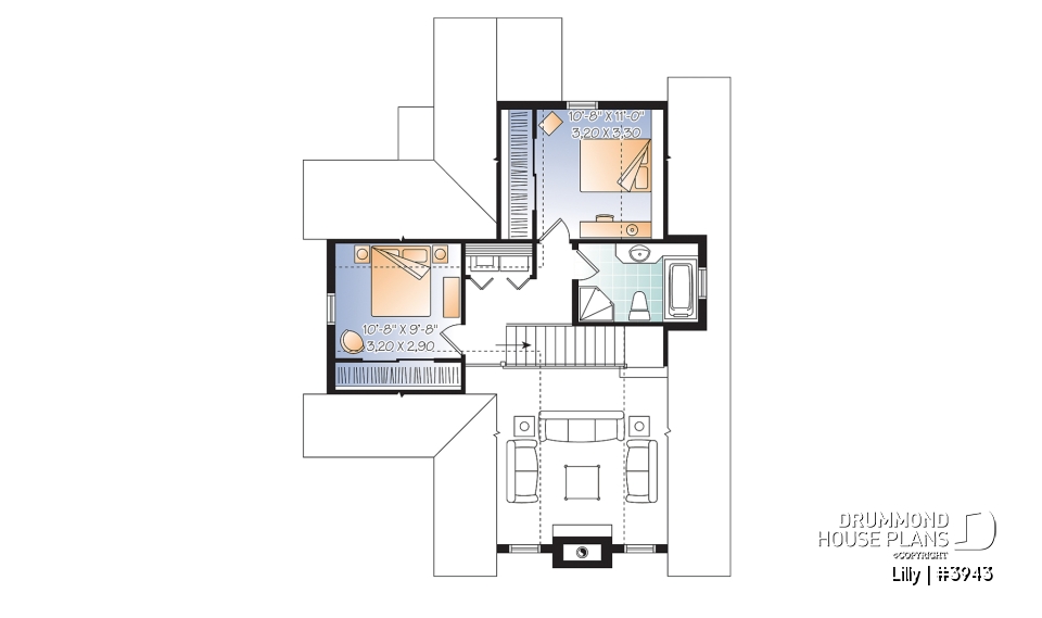 2nd level - 3 bedroom A-Frame cottage with mezzanine and large terrace - Lilly