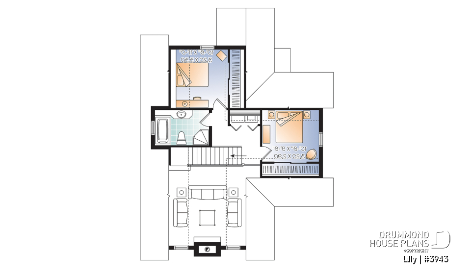 2nd level - 3 bedroom A-Frame cottage with mezzanine and large terrace - Lilly