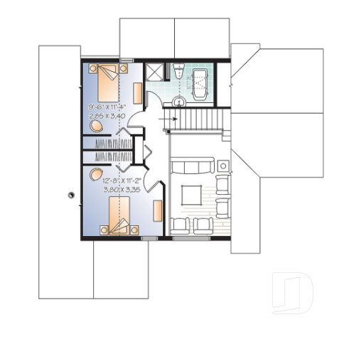 2nd level - Open floor plan lakefront Country Cottage, master bedroom on main, double sided fireplace & covered terrace - Suncrest