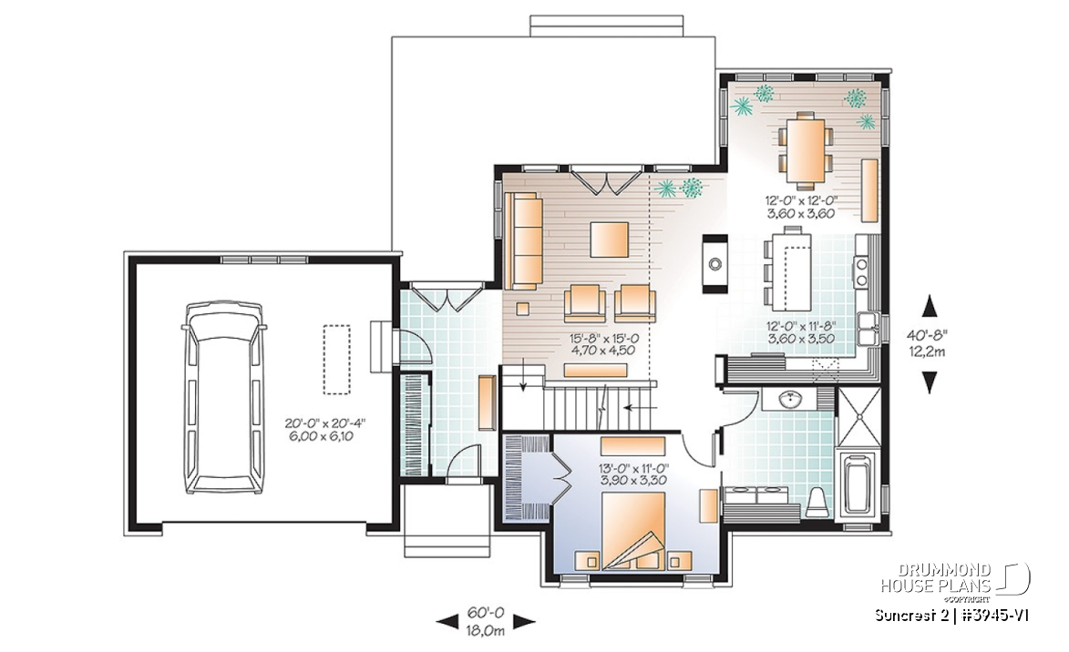 1st level - 4 season Chalet style home with large bonus space, 2-car garage, master suite on main floor - Suncrest 2