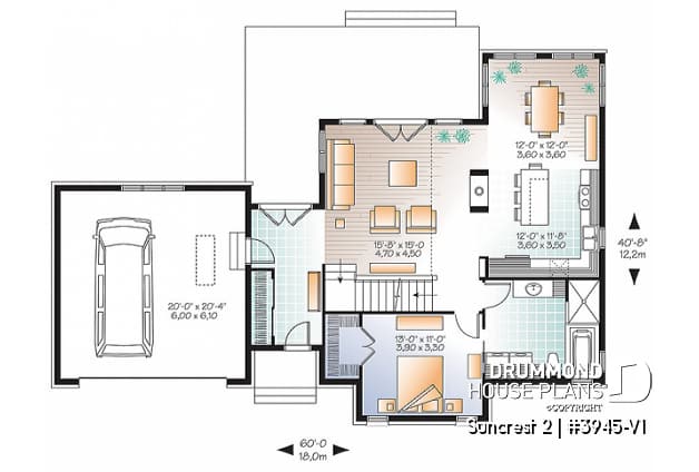 1st level - 4 season Chalet style home with large bonus space, 2-car garage, master suite on main floor - Suncrest 2