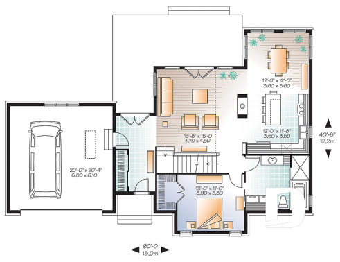 1st level - 4 season Chalet style home with large bonus space, 2-car garage, master suite on main floor - Suncrest 2