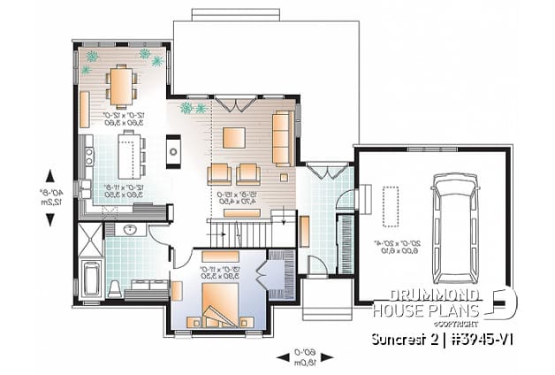 1st level - 4 season Chalet style home with large bonus space, 2-car garage, master suite on main floor - Suncrest 2