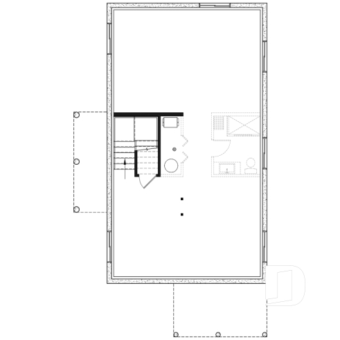 Basement - Modern Scandinavian Cottage Home Plan, 3 Beds, Master Suite on Main Floor, Lots of Natural Light, Mezzanine - Willowgate 2