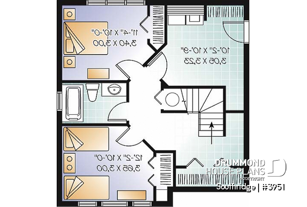 Finished basement (Optional $) - Panoramic scandinavian cottage, 1 à 3 bedroom ski chalet house plan with mezzanine - Southridge
