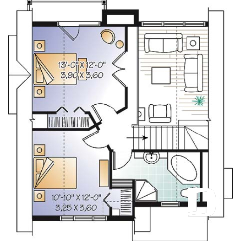 2nd level - Modern Rustic ski chalet with 2 to 4 bedrooms, panoramic view, ample storage space - Northridge