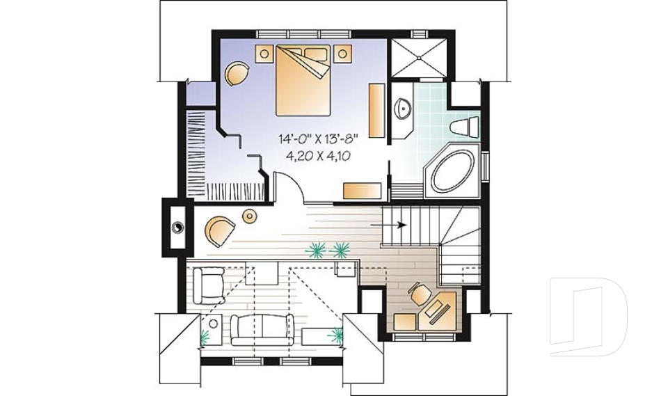 2nd level -  - Chestnut