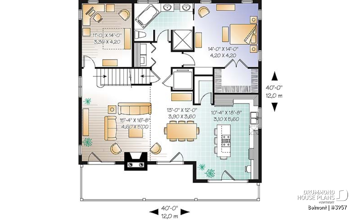 1st level - Home Design Featuring an Elevator and Walkout Basement, Panoramic Views, a Double Garage, 3 to 4 Bedrooms. - Belmont