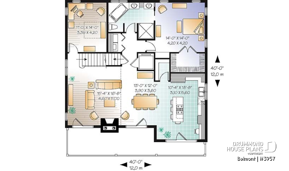 1st level - Home Design Featuring an Elevator and Walkout Basement, Panoramic Views, a Double Garage, 3 to 4 Bedrooms. - Belmont