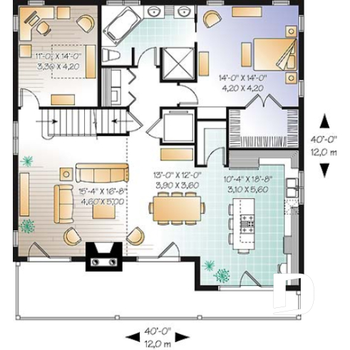 1st level - Home Design Featuring an Elevator and Walkout Basement, Panoramic Views, a Double Garage, 3 to 4 Bedrooms. - Belmont