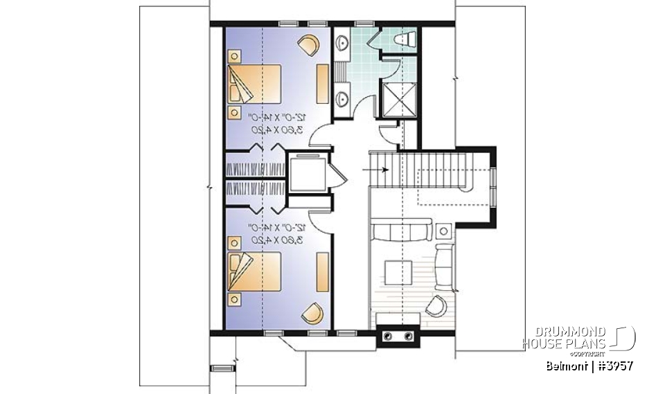 2nd level - Home Design Featuring an Elevator and Walkout Basement, Panoramic Views, a Double Garage, 3 to 4 Bedrooms. - Belmont