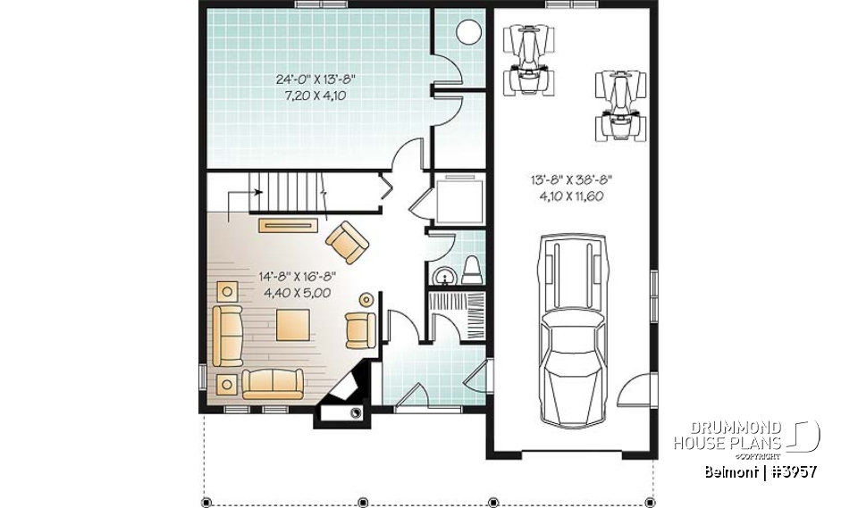 Basement - Home Design Featuring an Elevator and Walkout Basement, Panoramic Views, a Double Garage, 3 to 4 Bedrooms. - Belmont