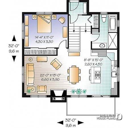 House plan 3 bedrooms, 2 bathrooms, 3960 | Drummond House Plans
