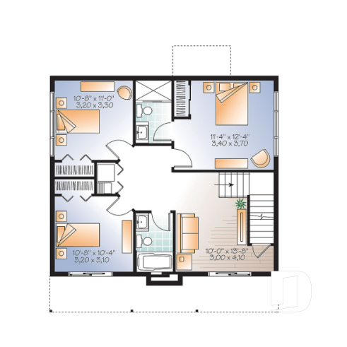 Basement - Modern Rustic Cabin Plan – 3 Bedrooms, Panoramic Views and Central Fireplace - Dahilia