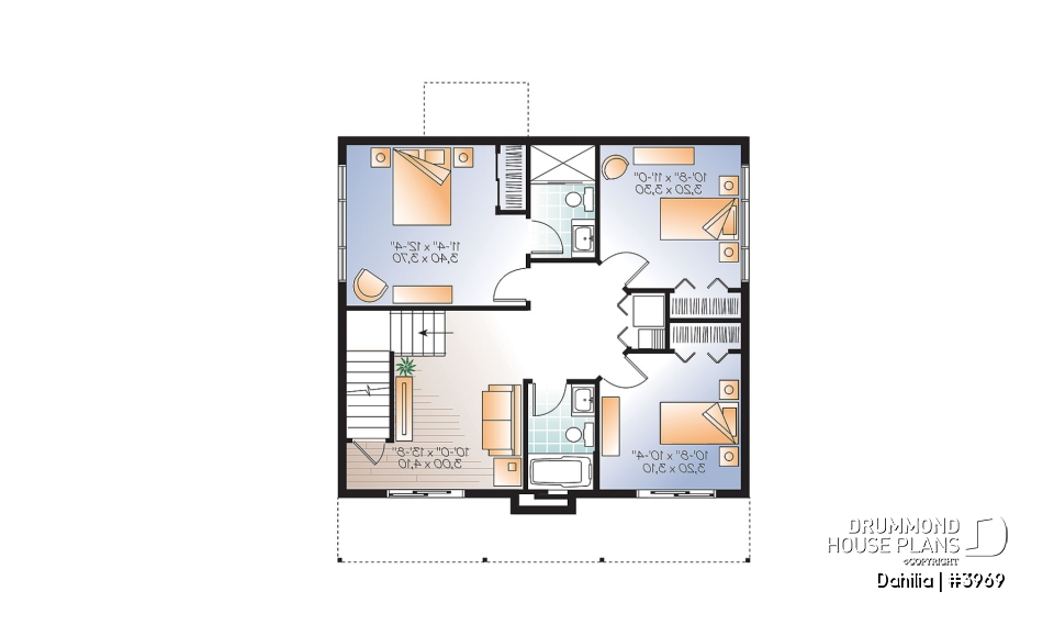 Basement - Modern Rustic Cabin Plan – 3 Bedrooms, Panoramic Views and Central Fireplace - Dahilia