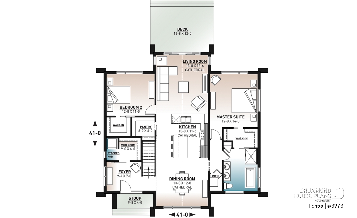 1st level - Scandinavian cottage with huge mud room, cathedral ceiling, 2 bedroom and amazing kitchen with view - Tahoe