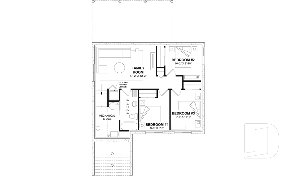 Finished basement (Optional $) -  - Boho