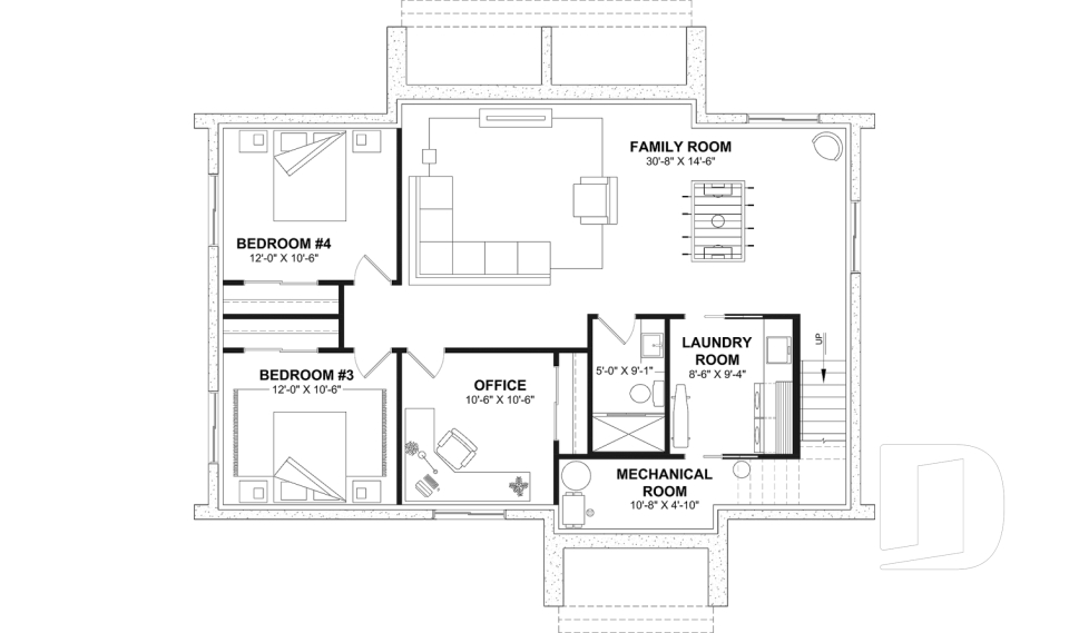 Finished basement (Optional $) -  - Nordic Haven