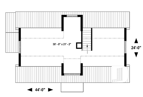 2nd level - Modern Farmhouse home plan with open concept, great kitchen with island, master bedroom with ensuite and more - Magnolia house 2