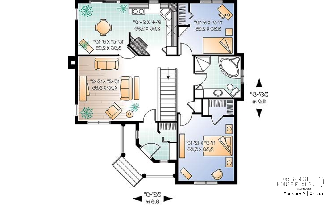 1st level - Country style bungalow, affordable building costs, 2 bedrooms - Ashbury 2
