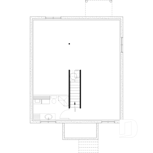 Unfinished basement - Affordable House Plan, Modern Farmhouse, Up to 5 Bedrooms, Unfinished Basement, Open Concept - Arthur 3