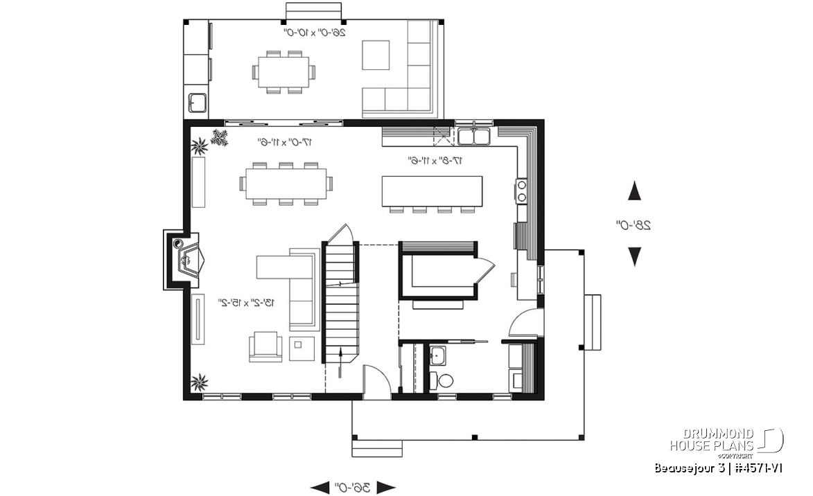 1st level - Country cottage, 3 bedrooms, large kitchen  island, planning desk, pantry, outdoor kitchen, large covered deck - Beausejour 3