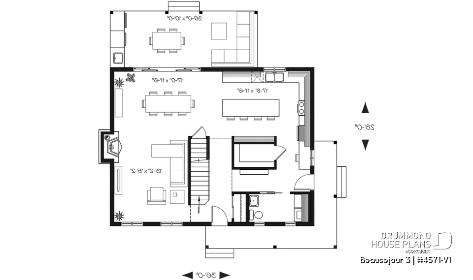 1st level - Country cottage, 3 bedrooms, large kitchen  island, planning desk, pantry, outdoor kitchen, large covered deck - Beausejour 3