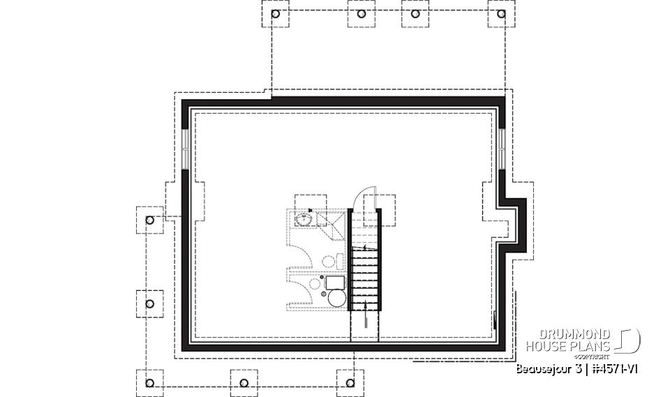 Unfinished basement - Country cottage, 3 bedrooms, large kitchen  island, planning desk, pantry, outdoor kitchen, large covered deck - Beausejour 3