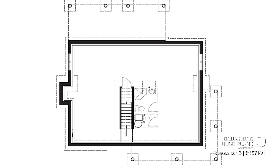 Unfinished basement - Country cottage, 3 bedrooms, large kitchen  island, planning desk, pantry, outdoor kitchen, large covered deck - Beausejour 3