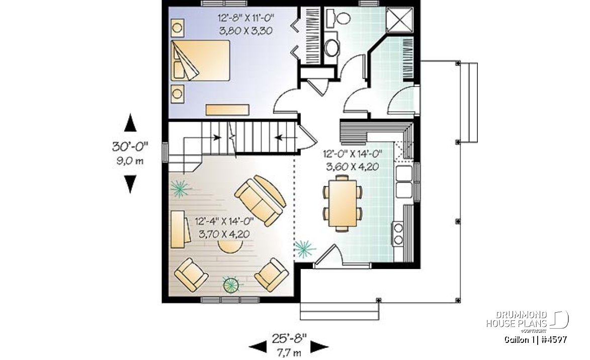 1st level - Charming Country Style home with 3 bedrooms and open floor plan layout - Gaillon 1