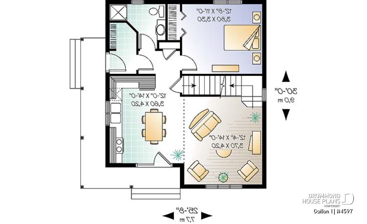1st level - Charming Country Style home with 3 bedrooms and open floor plan layout - Gaillon 1